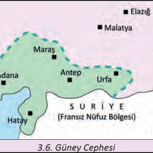 Kurtuluş Savaşında Güney Cephesi Haritası