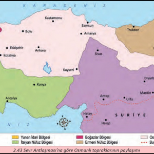 Sevr Antlaşmasın Anadolunun Parçalanması Haritası