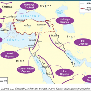 1. Dünya Savaşı Cepheler Haritaları