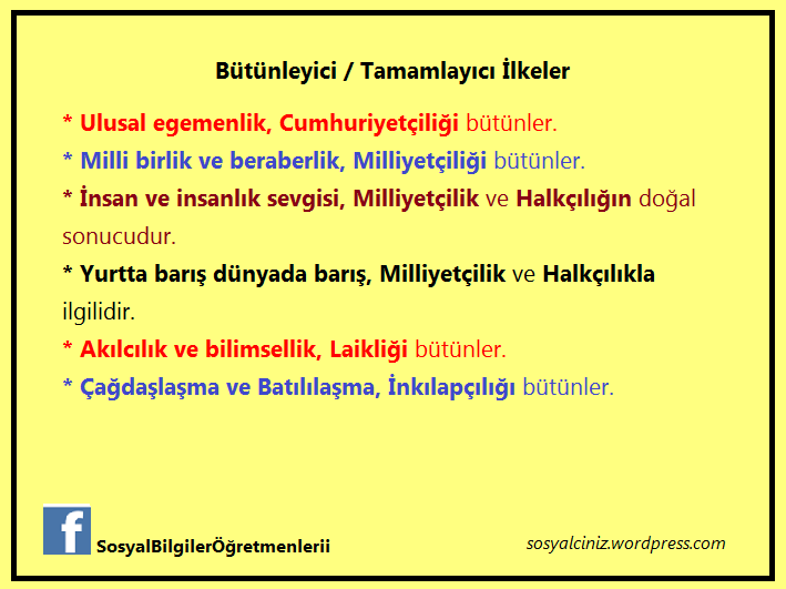 Atatürk İlkeleri Önemli Kısa Notlar 2