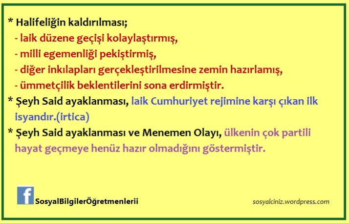 Atatürk İlkeleri Önemli Kısa Notlar 4