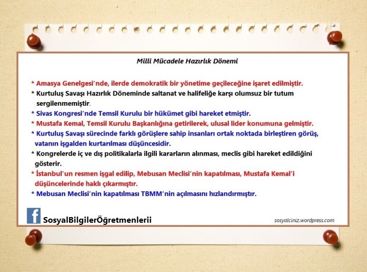 Atatürk İlkeleri Önemli Kısa Notlar 7
