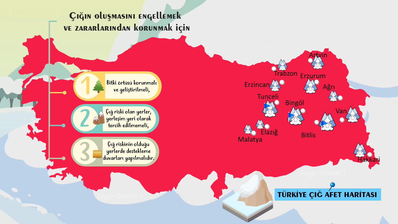 Türkiye çığ haritası
